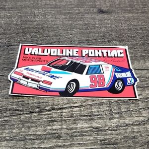 VALVOLINE PONTIAC Mike Curb Motorsports 1980s Race Car Sticker